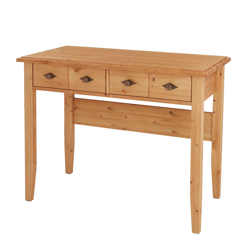 Kiefernholz Schreibtisch kompakt 102x53 cm - Piatra