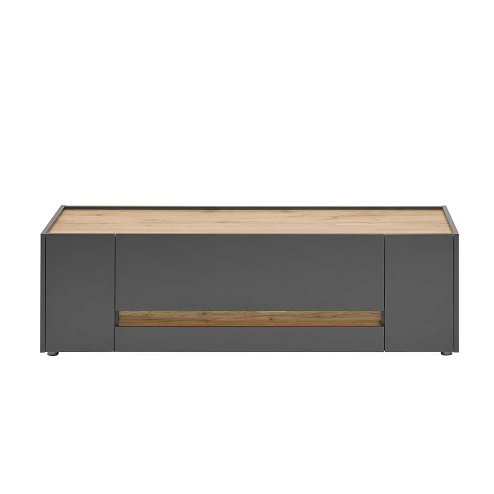 140cm breiter TV Unterschrank in Anthrazit - Ahilav
