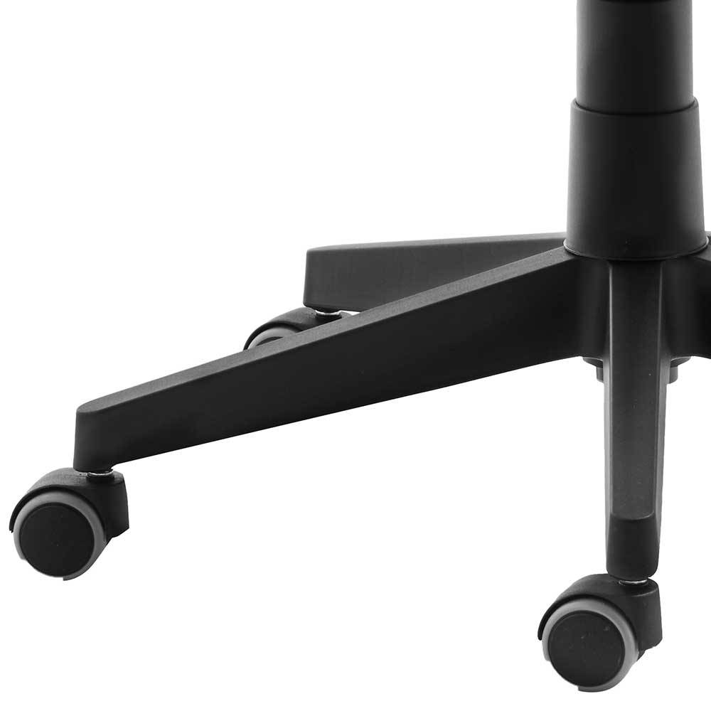 Drehhocker mit Lehne in Weiß & Schwarz - Diamony