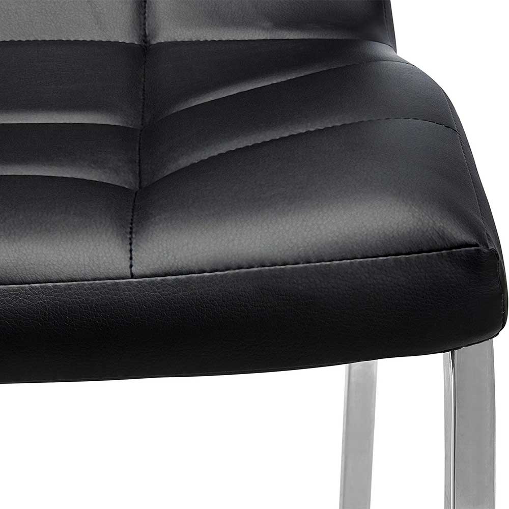 Kunstleder Esstischstühle in Schwarz - Stufanias (2er Set)