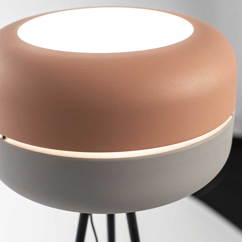 Stehlampe in Rosa & Grau Metall - Corretto
