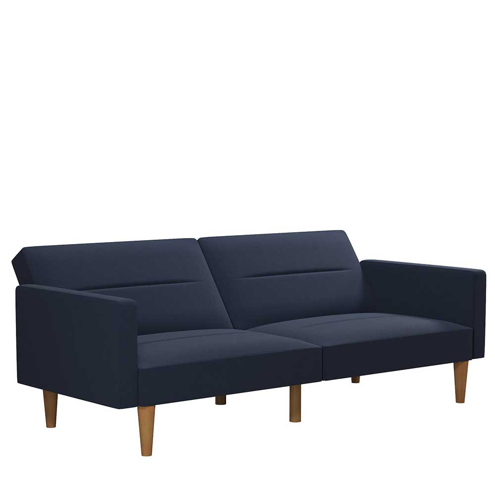 3-Sitzer Schlafcouch in Blau Stoff - Juleste