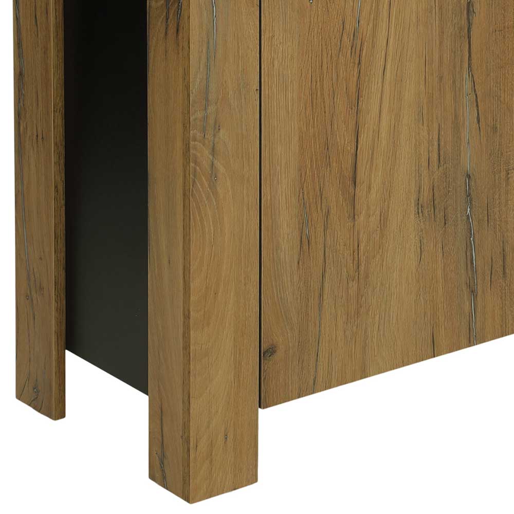 100x130x38 Wohnzimmerschrank in Zinneiche Optik - Traudarian