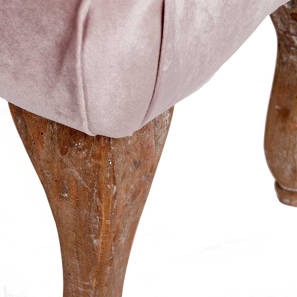Design Bank in Pink Samt - Saluds