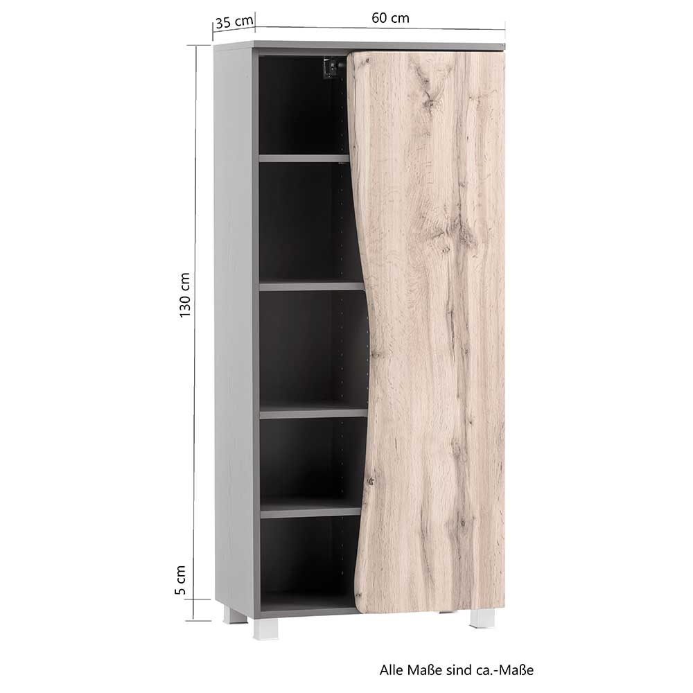 Halboffener Badschrank in Wildeiche Optik - Breznia