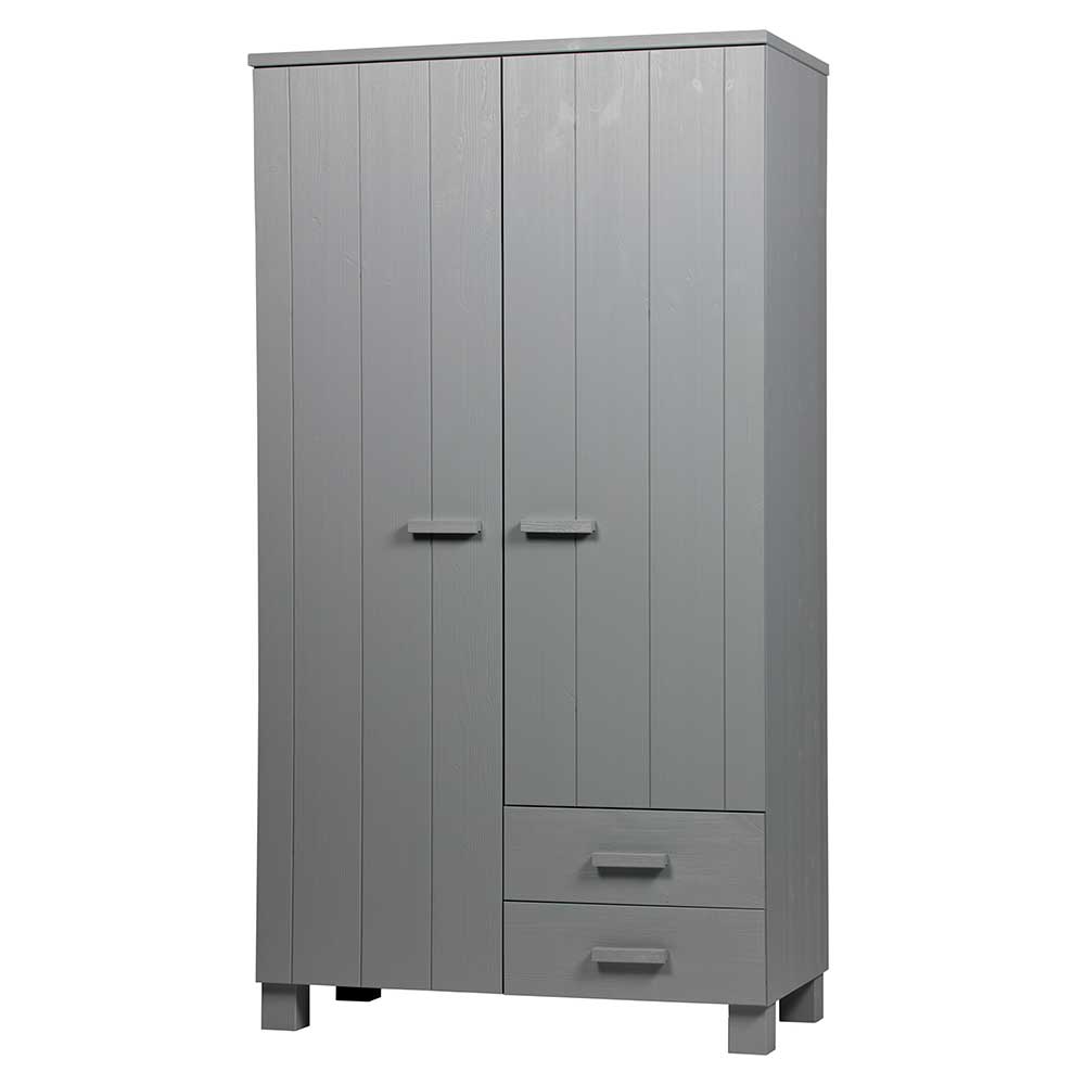 Schlafzimmer Schrank aus Holz Grau lackiert - Tastria