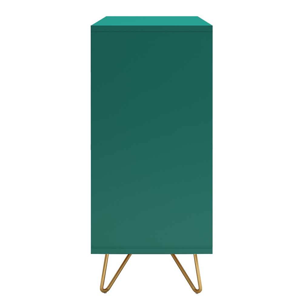 90x90x40 cm 4 Schubladen Kommode in Grün - Ricriava