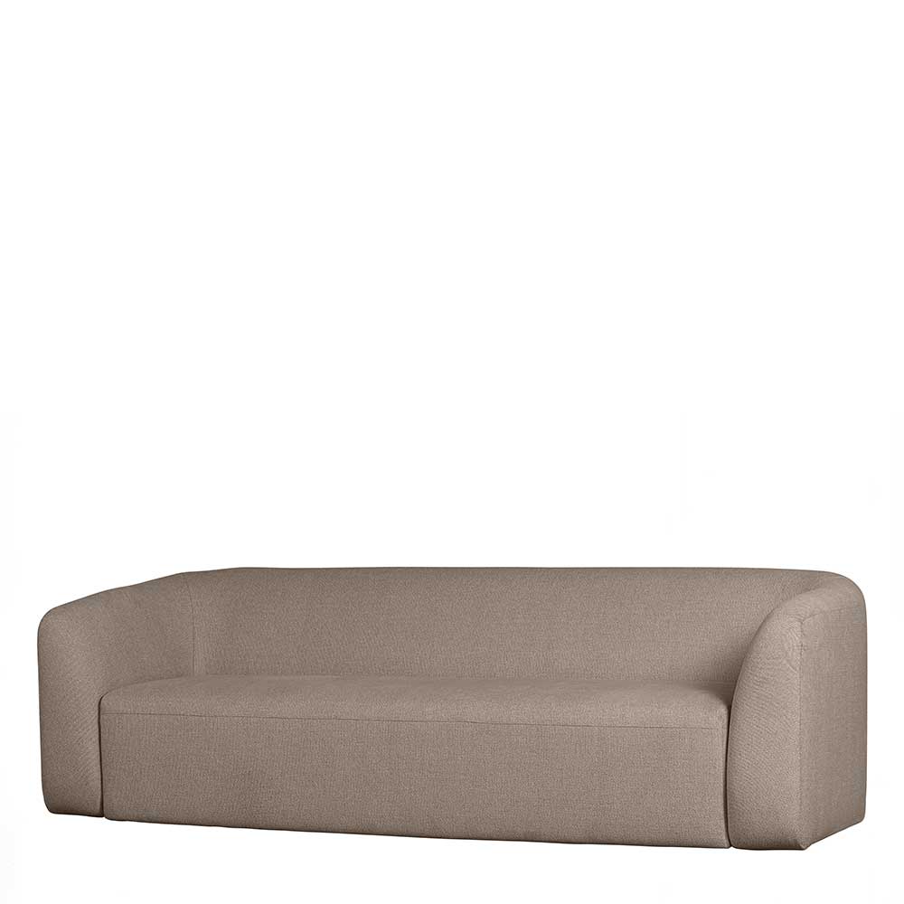 Skandi Wohnzimmercouch in Hellbraun - Blooming