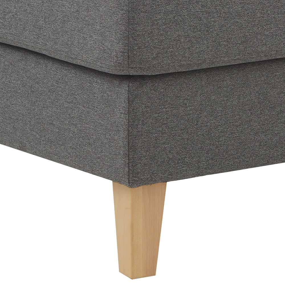 88x45x69 Polsterhocker in Grau Stoff - Lennart