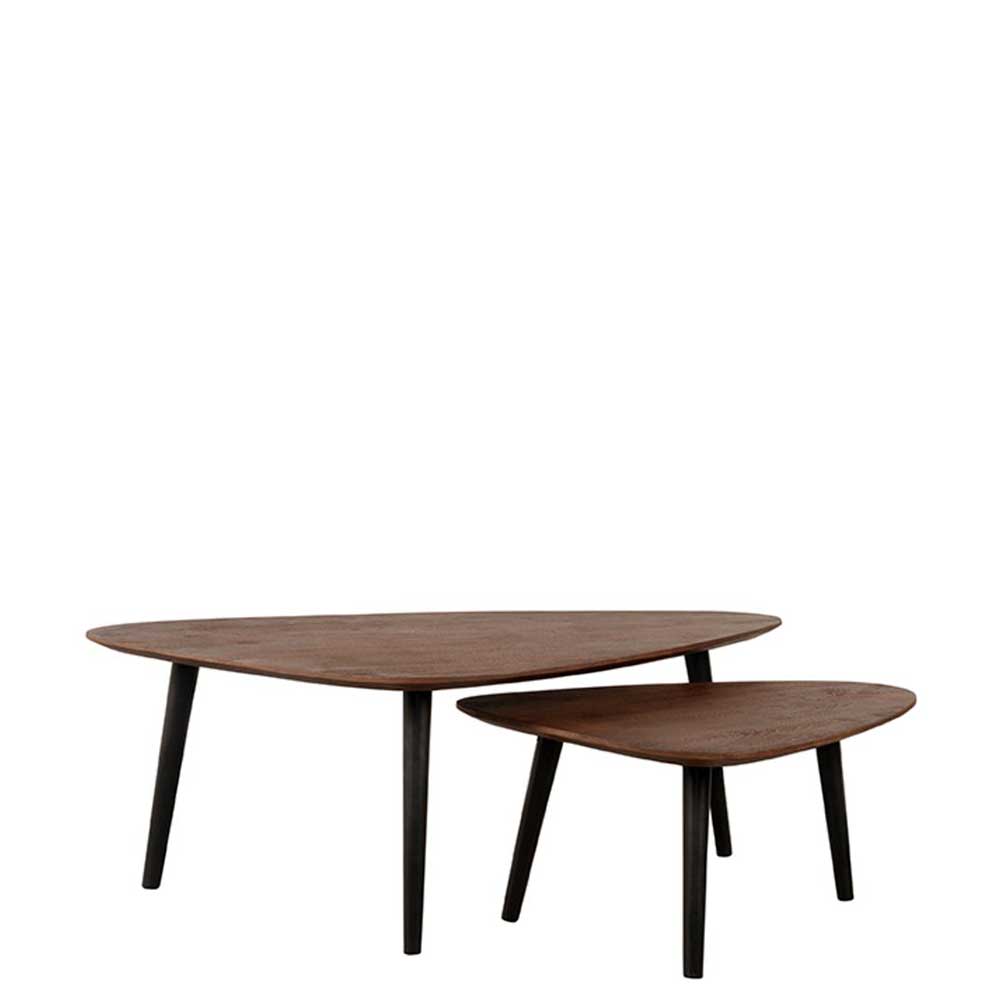 Wohnzimmer Tisch Duo in Dunkelbraun - Pulvaria (zweiteilig)