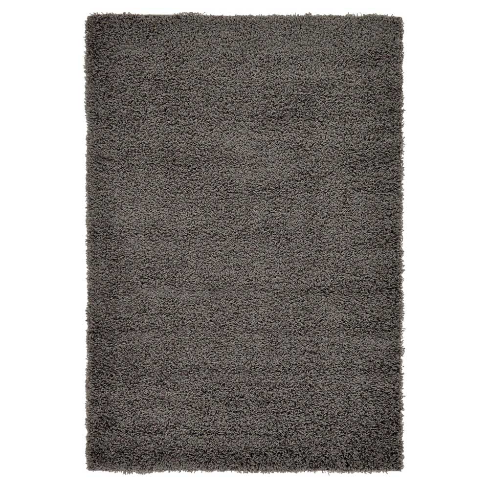 Dunkelgrauer Teppich mit Hochflor - Rosarios