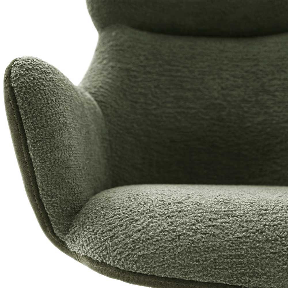 Esszimmer Stuhlsessel in Oliv Grün - Gregoriano (2er Set)