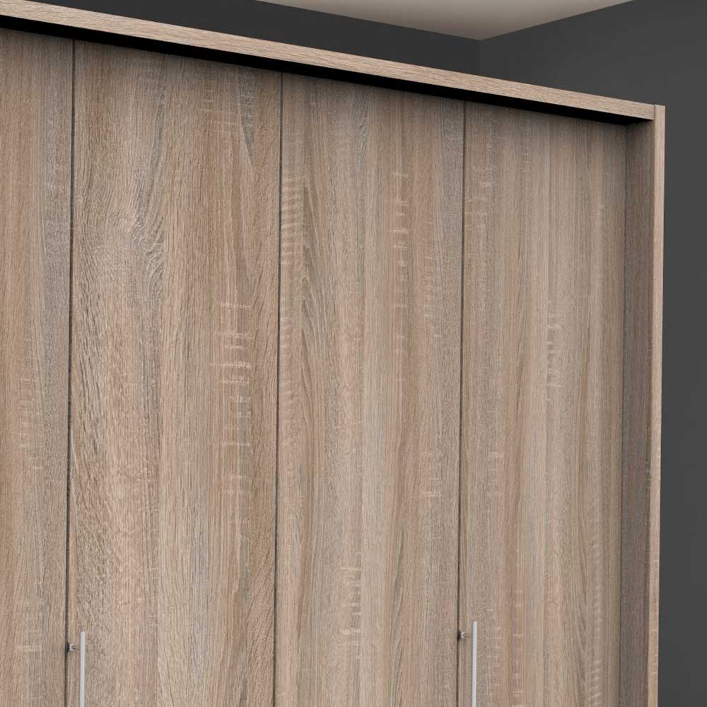 Großer Schlafzimmer-Kleiderschrank im Holz Look - Zayun