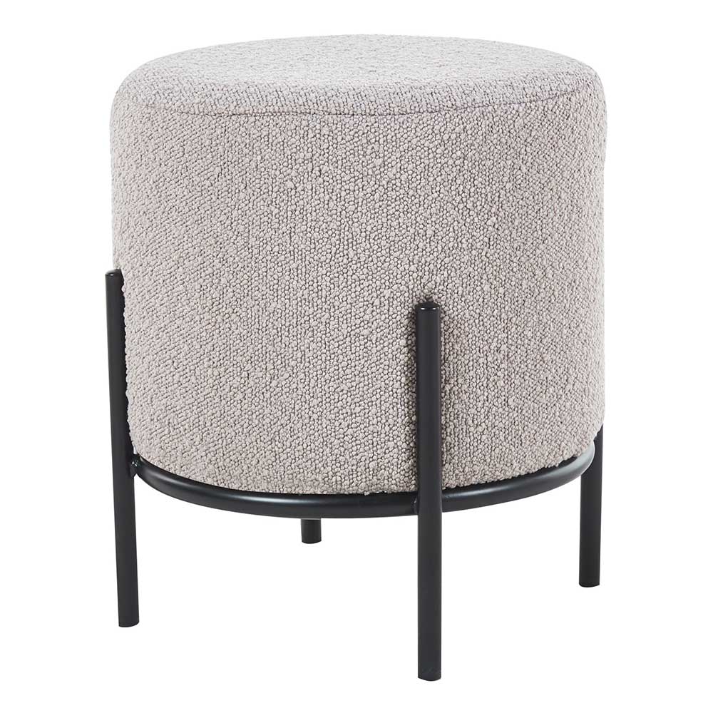 Polsterhocker in Taupe Boucle - Mucurapo