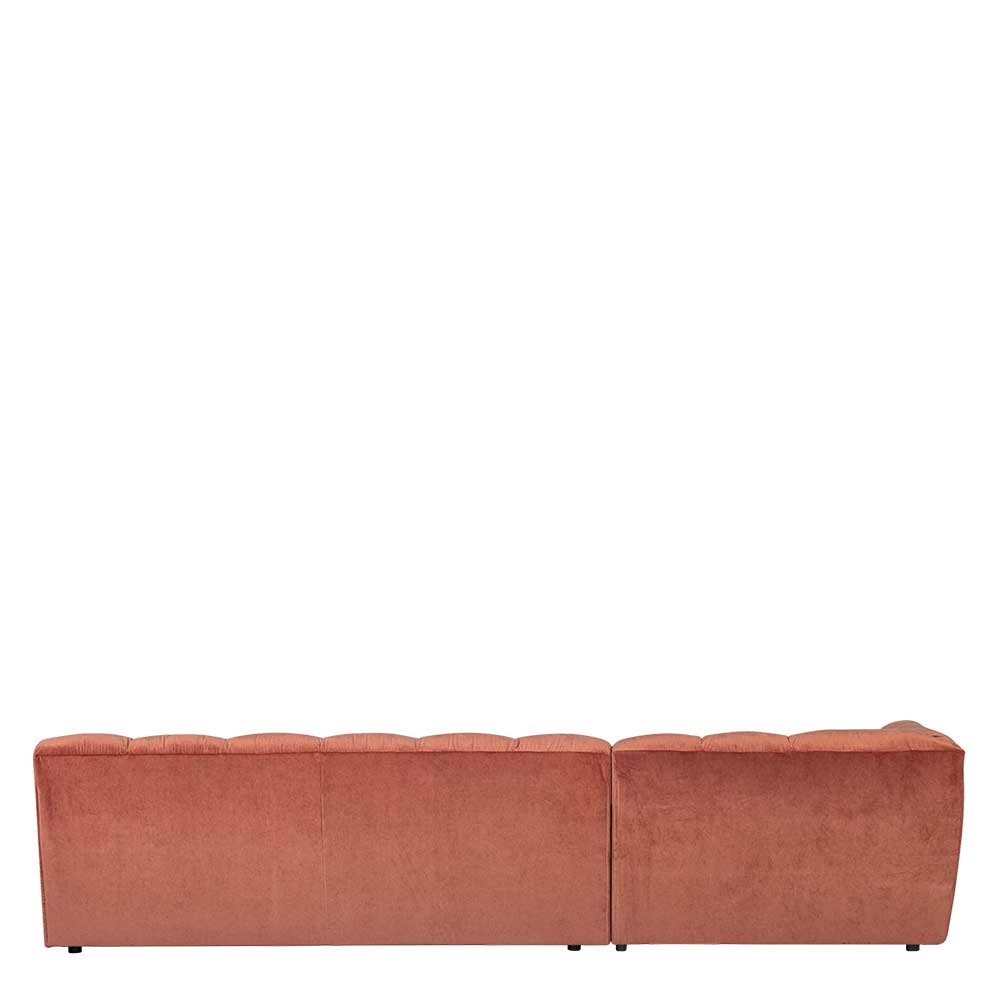 Design Eckcouch in Apricot Samt - Meteora