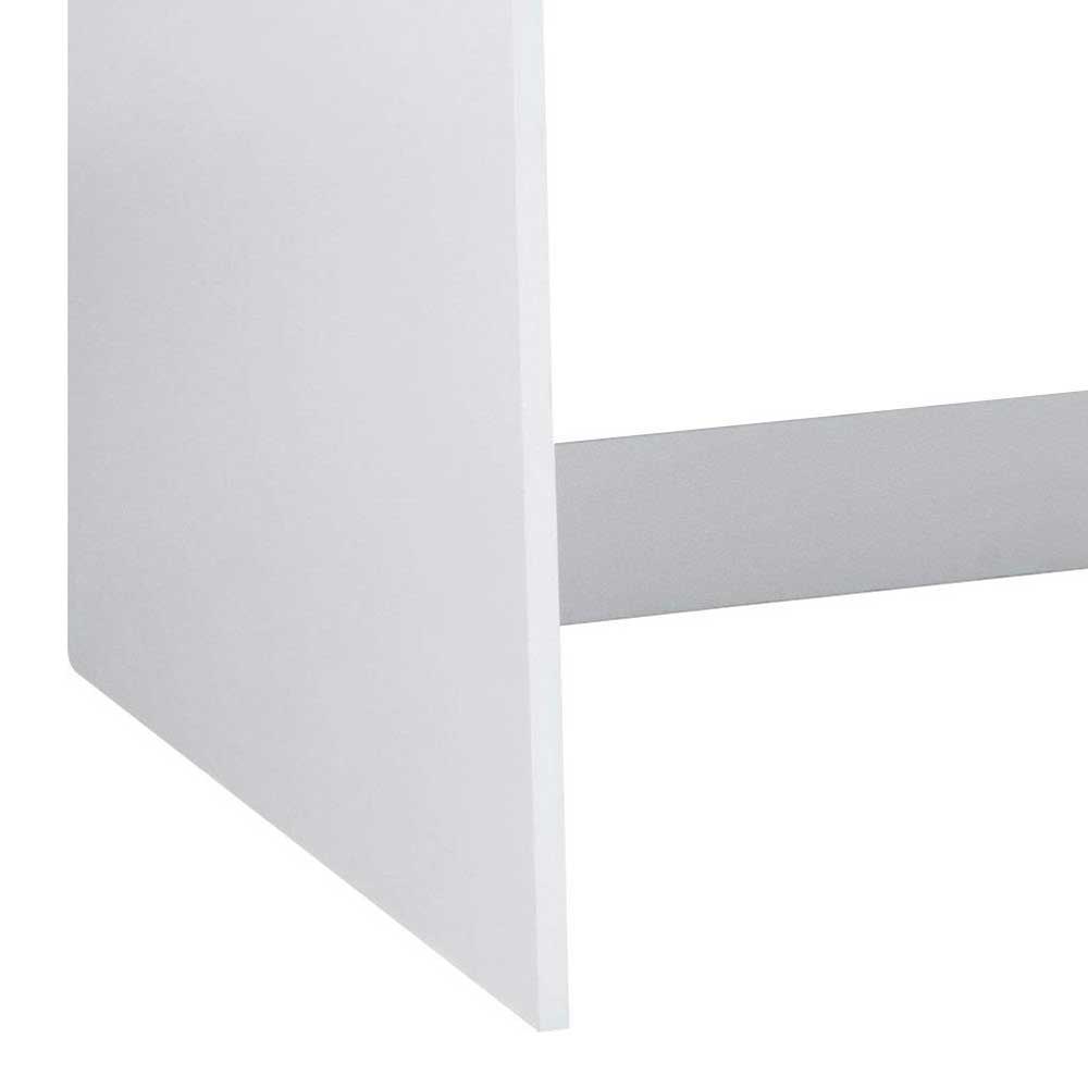Unterer Bereich des Schreibtisches mit stabiler weißer Seitenwand und minimalistischem Design – Heico