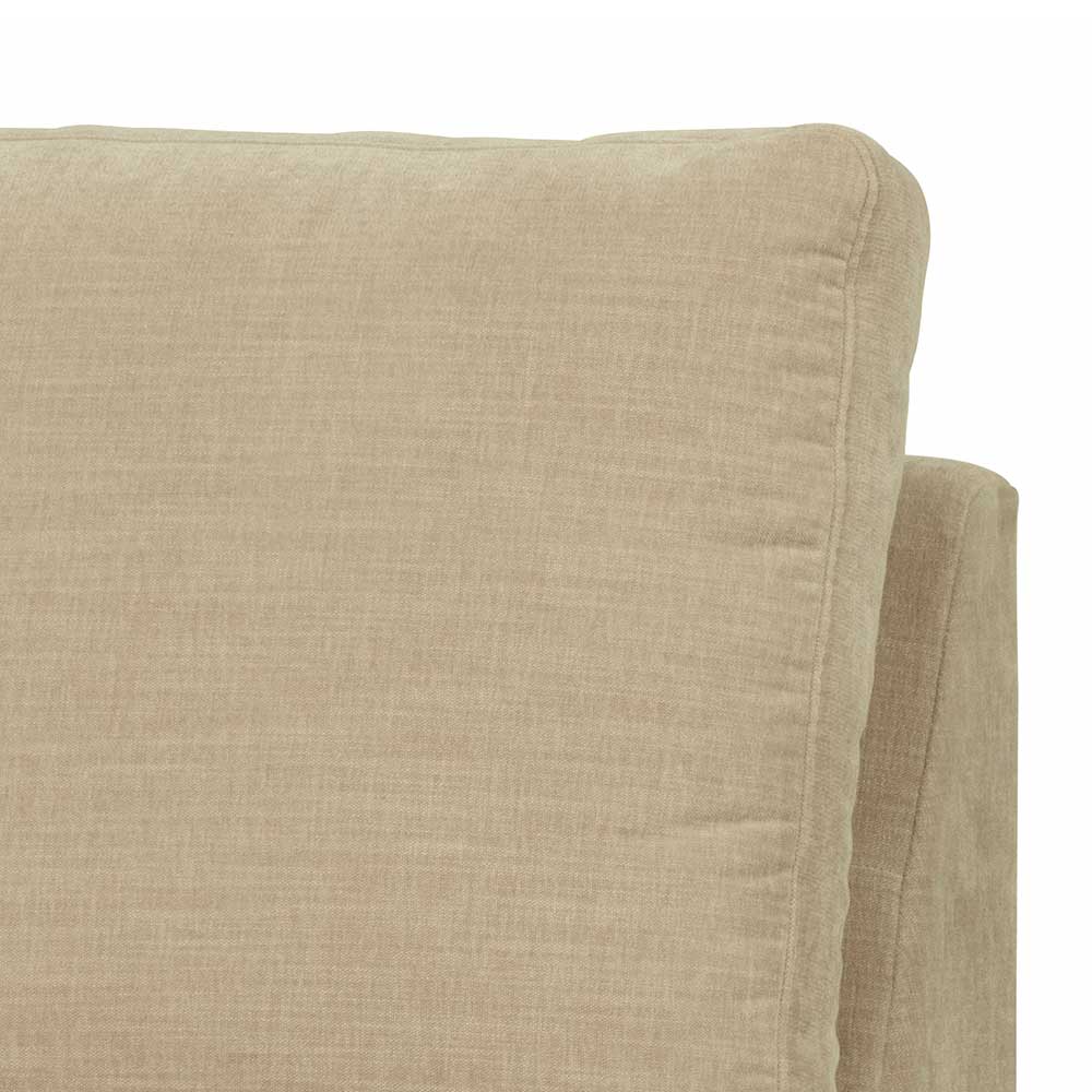 Sofamodul mit Rückenlehne in Beige Stoff - Jona