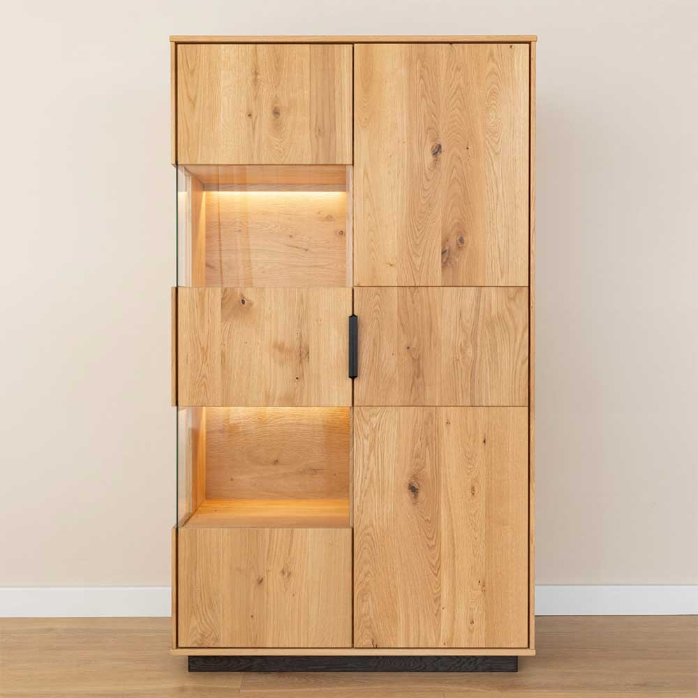 Eichenholz Highboard Vitrine modern - Judita
