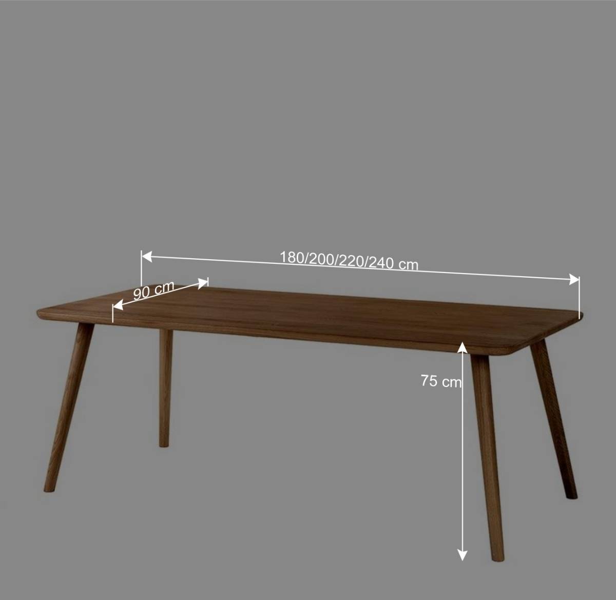 90 cm breiter Esstisch aus Eichenholz - Julecas