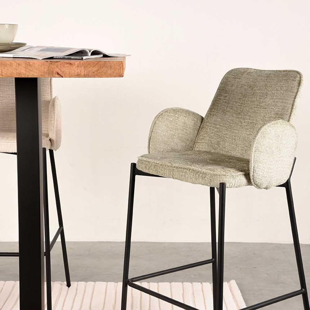 Samt Barstühle mit 78 cm Sitzhöhe - Tablonero (2er Set)