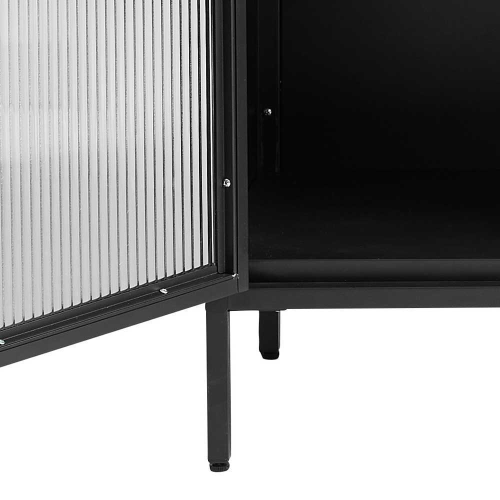 58x160x40 Metall Vitrine in Schwarz - Gulliver