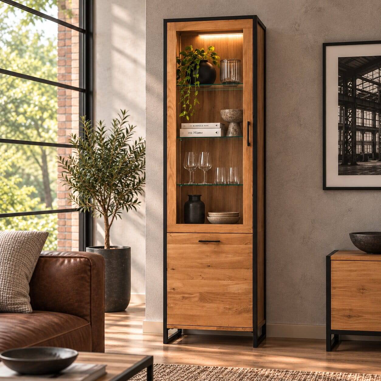 Vitrinenschrank im Industrial Style - Ingbo