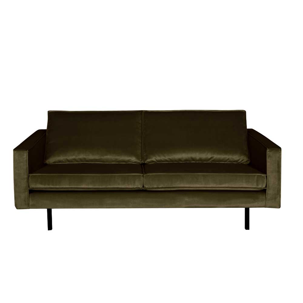 Kompaktes 2-Sitzer Sofa mit Samtbezug Lasirena in Dunkelgrün