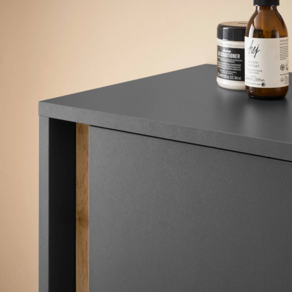 Badezimmer Midischrank in Anthrazit - Ahilav