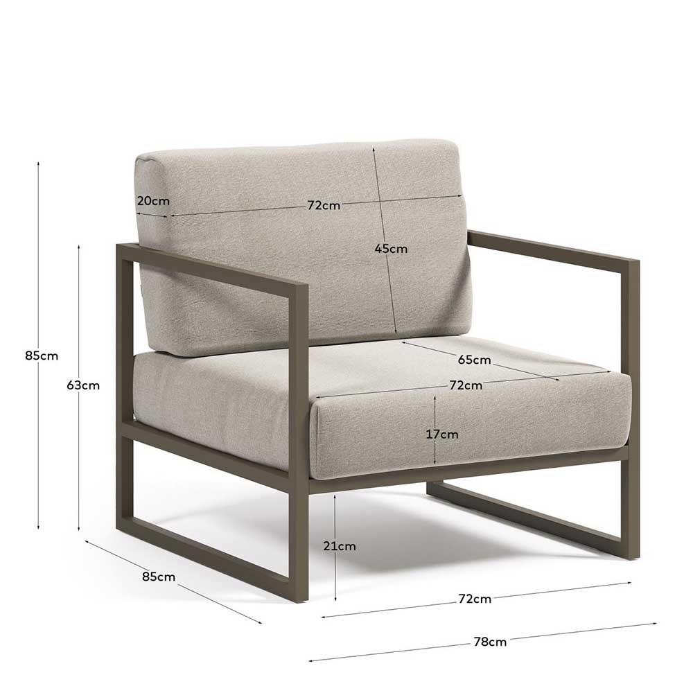 Lounge Sessel in Hellgrau & Dunkelgrün - Turkeni