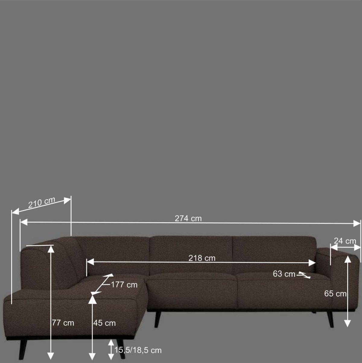 Buklee Ecksofa in Bernstein - Hills