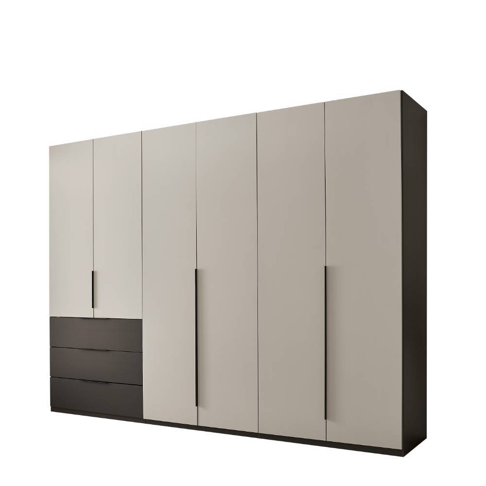 Kleiderschrank in Lichtgrau und Dunkelgrau - Hihat