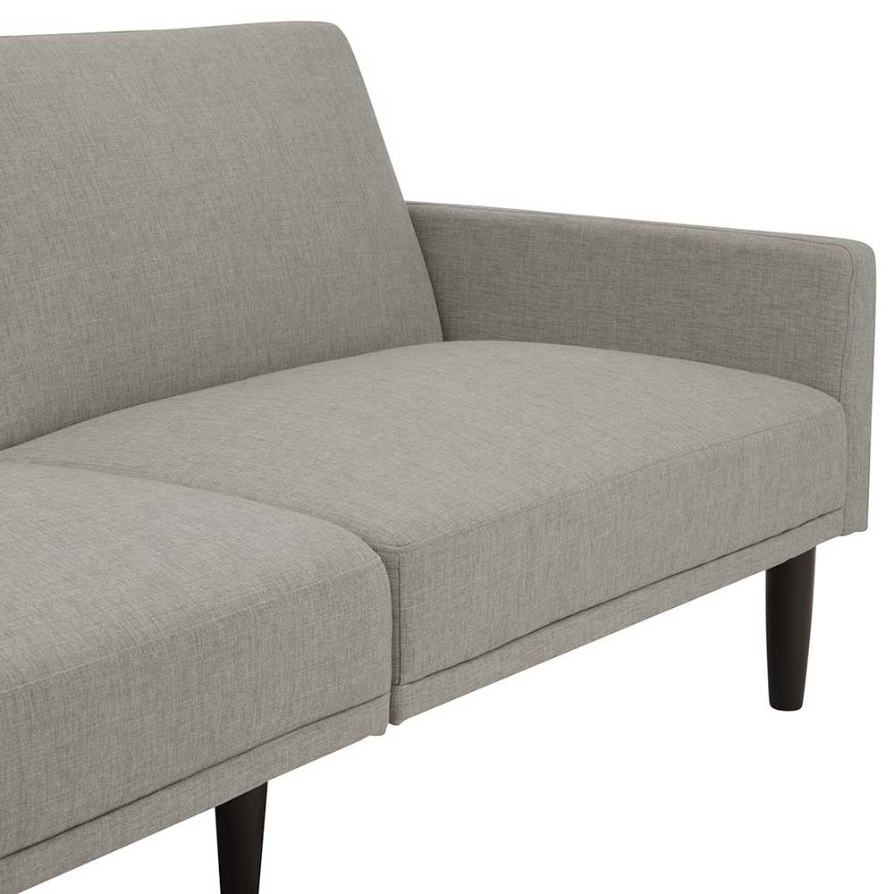 Dreisitzer Schlafcouch in Hellgrau Stoff - Zaparony