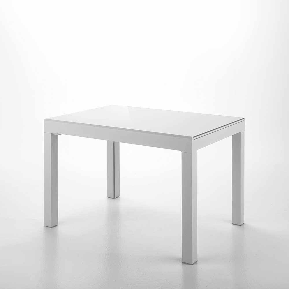 Esszimmertisch Bimia in Weiß Glas