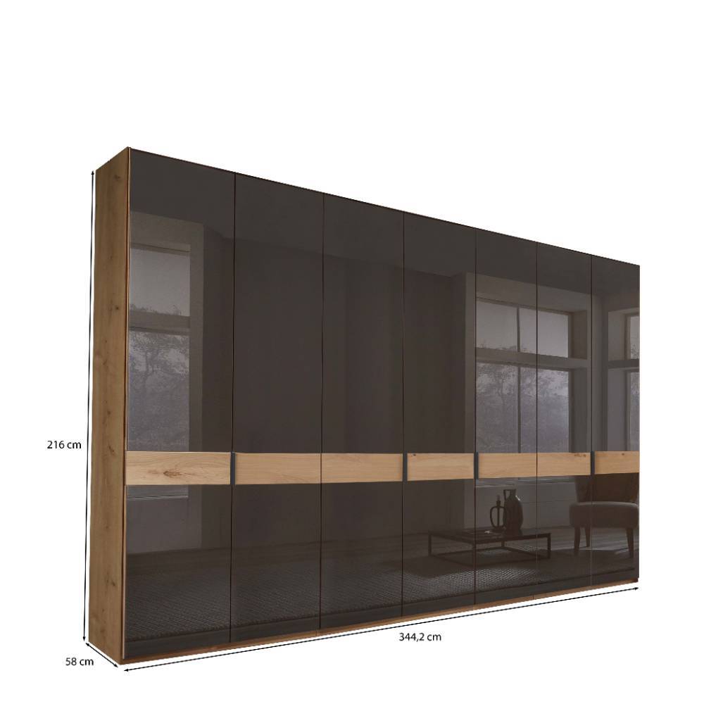 7-türiger Kleiderschrank mit Glasfront - Vutonia