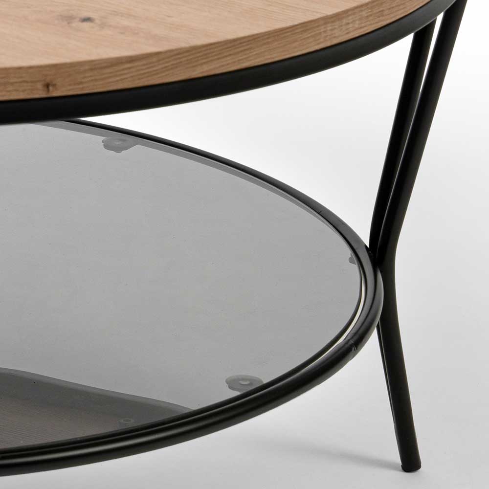 Design Couchtisch in Rund - 80x40x80 cm - Licandro