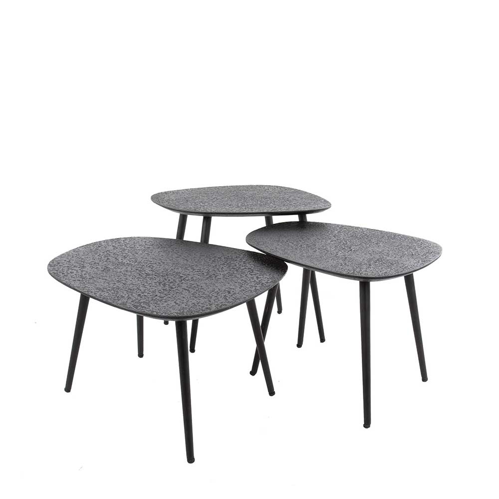 3-Satz Couchtisch aus Metall - Loppara (dreiteilig)