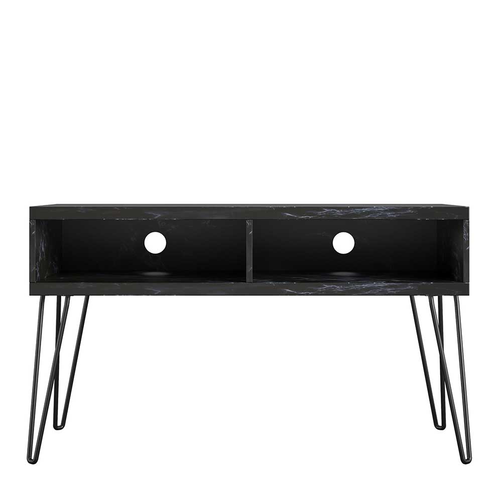 TV-Board in Marmor Optik Schwarz Grau - Select