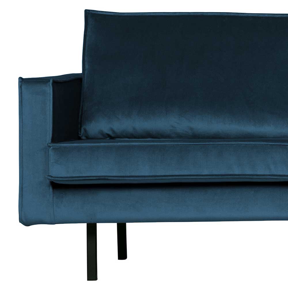 Samt Polsterecke in Blau - Cumagon