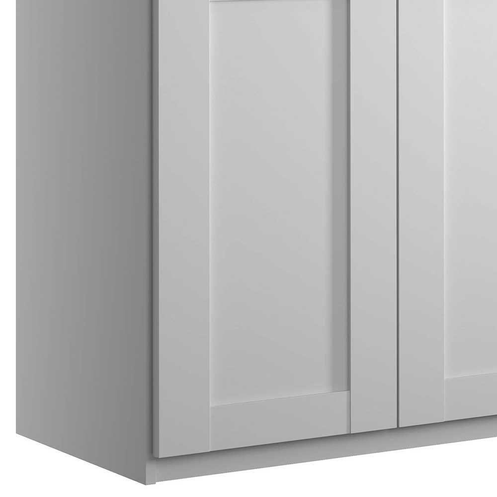 Weißer Schlafzimmerschrank mit sechs Türen - Flinn