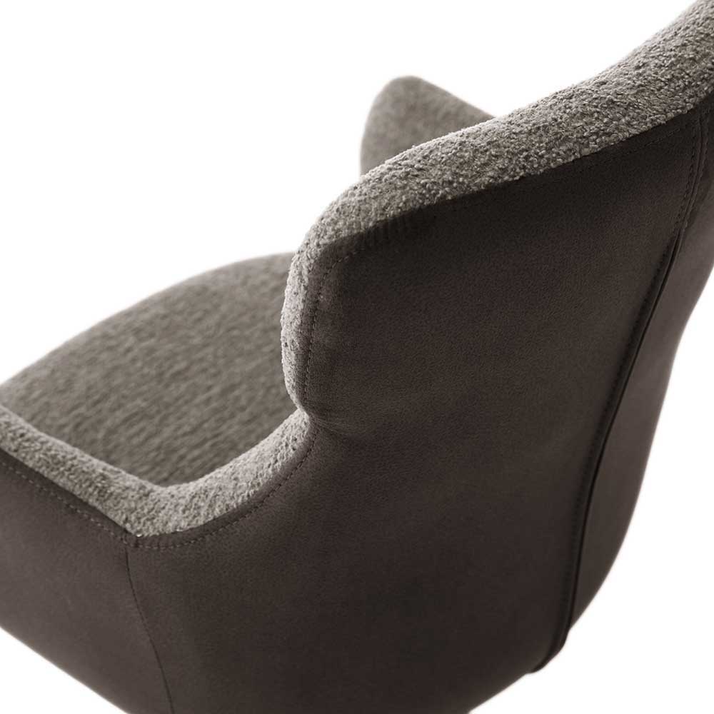 Tischsessel in Schlamm & Schwarz - Colles (2er Set)