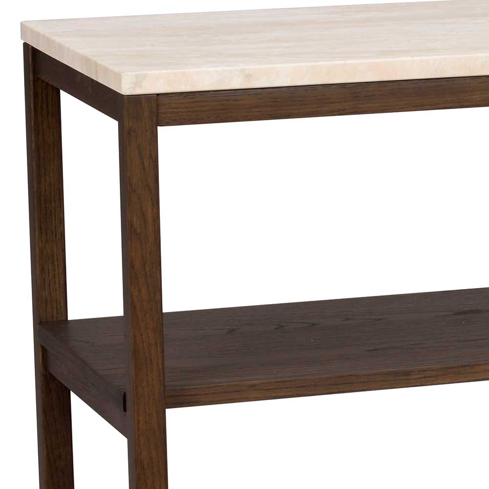 Regal mit Travertin Deckplatte in Beige - Thani