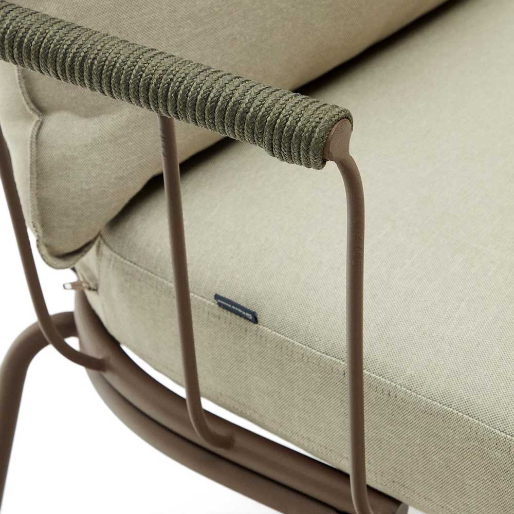 Zweisitzer Gartensofa in Braun - Ragusca