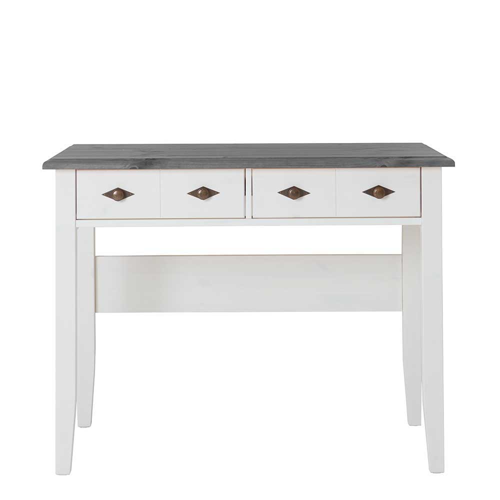 Modern Country Frisiertisch Set zweifarbig - Mirandesca (dreiteilig)