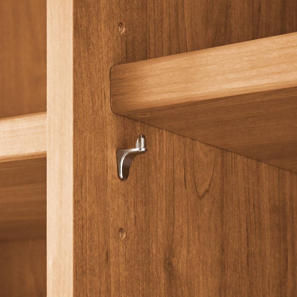 7-türiger Schlafzimmerschrank mit Glas in Weiß - Crucav
