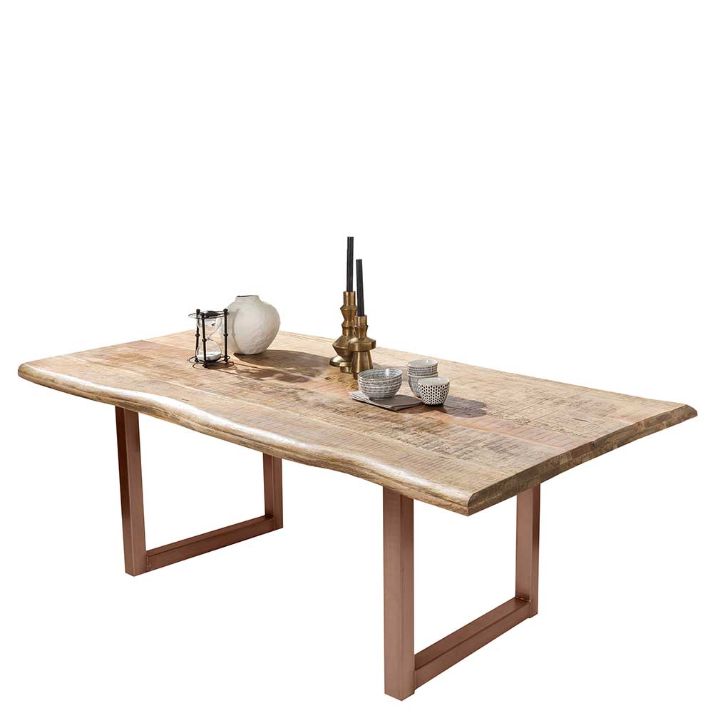 Esszimmertisch mit Baumkante aus Holz Mango - Exotica