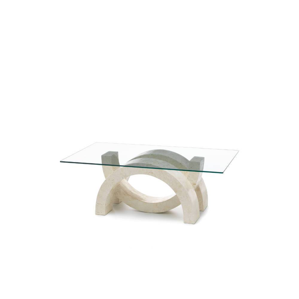 Designer Couchtisch Deliana mit Glasplatte