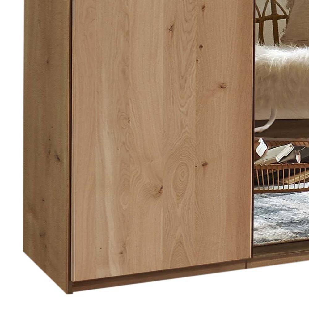 5-türiger Schlafzimmer-Schrank in Eiche Bianco - Yanicas