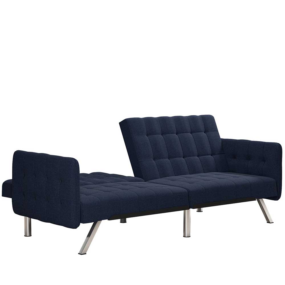 Multifunktionales dunkelblaues Schlafsofa mit verstellbarer Rückenlehne und Armlehne – Didicto