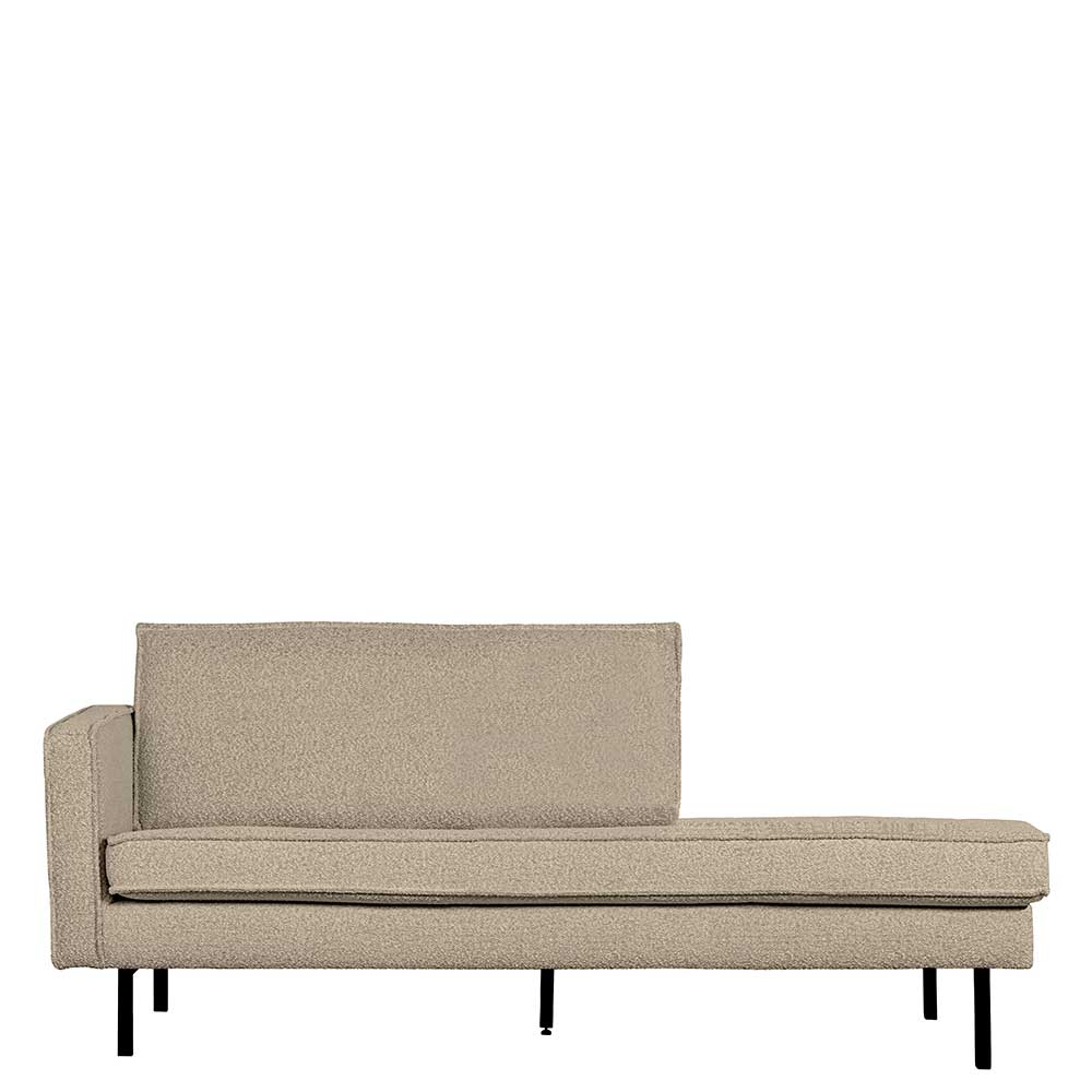 Geradlinige Recamiere in Beige Boucle - Glamoure