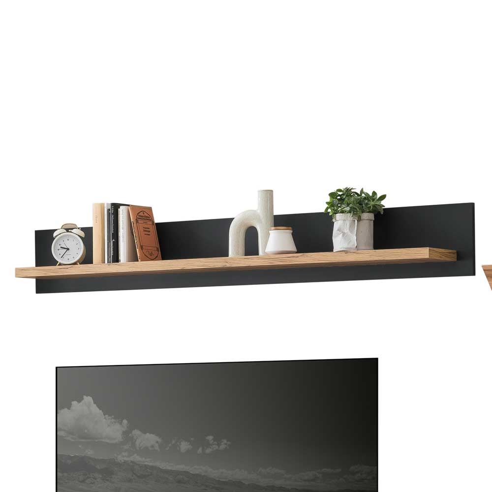 TV Wohnwandmöbel 297 cm breit - Lionel (vierteilig)